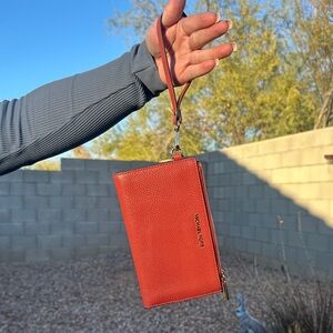 Michael Kors Brick Red Wristlet
